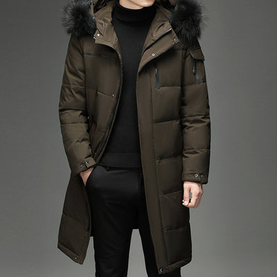 Abrigo Largo de Trabajo para Hombre con Pelo Sintético y Relleno de Plumas - Image 12