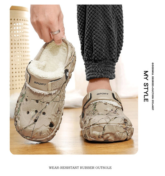 Pantuflas de Algodón con Suela Gruesa y Forro Polar - Zapatos Cálidos Cerrados - Image 9