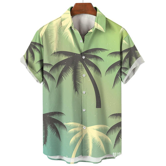 Camisa Vintage de Verano para Hombre Cuello V Talla 5XL - Image 3