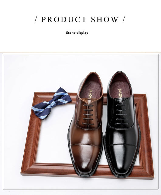 Zapatos de Vestir Elevadores para Hombre Estilo Británico en Cuero - Image 8