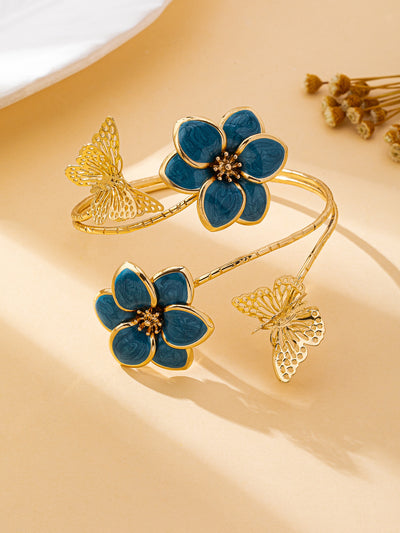 Brazalete Elegante de Flores y Mariposas para Mujer - Image 6