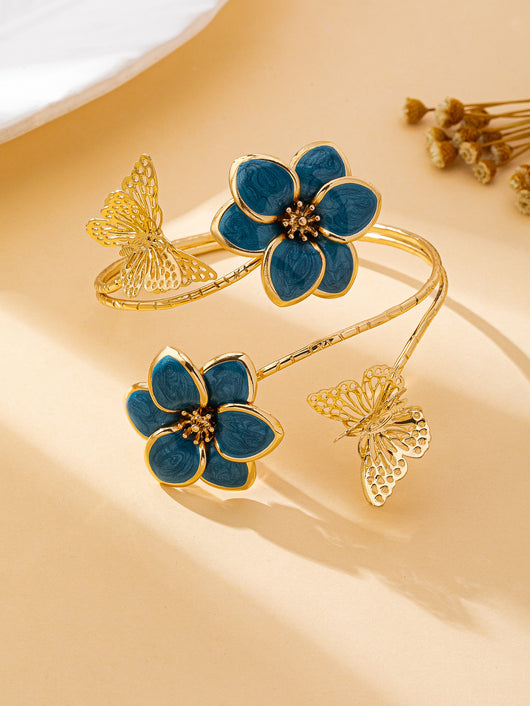 Brazalete Elegante de Flores y Mariposas para Mujer - Image 6