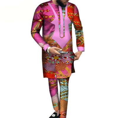 Conjunto Hombre Pantalón y Playera Estampado Batik Algodón - Image 9