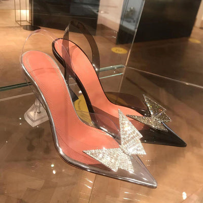 Sandalia Transparente con Moño de Cristales - Image 3