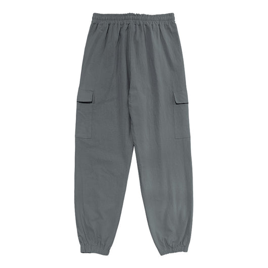 Pantalones Casuales de Algodón y Lino con Múltiples Bolsillos y Cordón Ajustable - Image 31