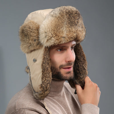 Gorro Térmico Unisex de Piel de Conejo con Protección Auditiva para Clima Frío - Image 9