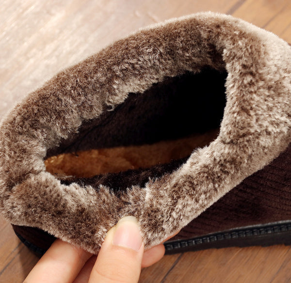 Botas Cálidas de Algodón para Hombre - Zapatos Casuales de Invierno con Forro Grueso