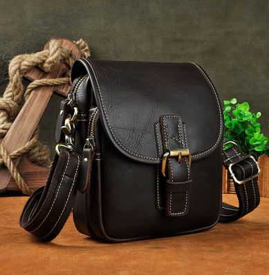 Bolsa Bandolera de Cuero Genuino - Riñonera Compacta para Hombre y Mujer - Image 3