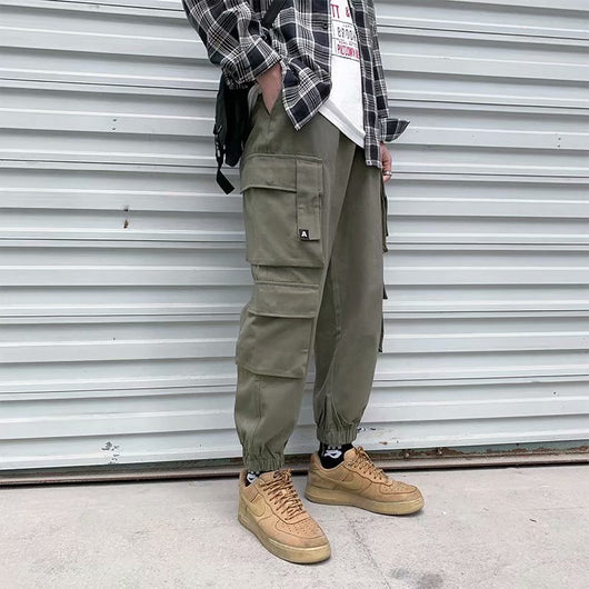 Pantalones Harem Utilitarios con Múltiples Bolsillos para Hombre - Image 11