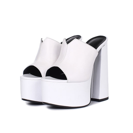 Sandalias Plataforma Tacón Super Alto en Cuero Premium Impermeable - Image 3