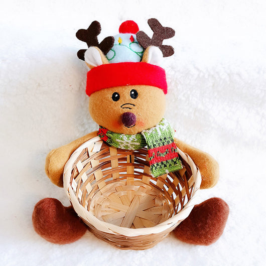 Canasta Decorativa Navideña Santa, Muñeco de Nieve y Reno - Image 10
