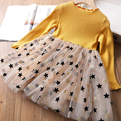 Vestido Niña Estrellas de Cinco Puntas con Rayas - Image 9