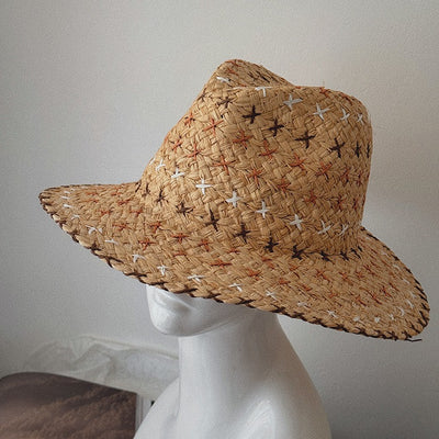 Sombrero Vaquero Retro de Paja con Estilo Occidental Auténtico - Image 2