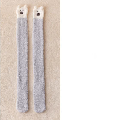 Calcetines Largos de Coral Fleece hasta la Rodilla - Talla Plus - Image 9
