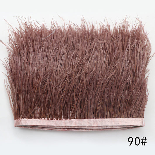 Cinturón Tejido de Color Sólido con Encaje de Plumas de Avestruz - Image 38