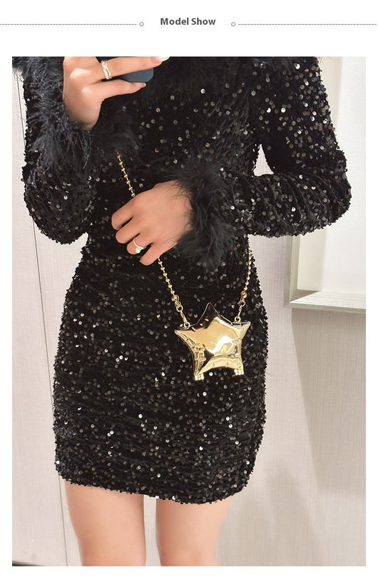 Bolsa Crossbody Estrella de Zinc con Diseño Brillante Minimalista - Image 10