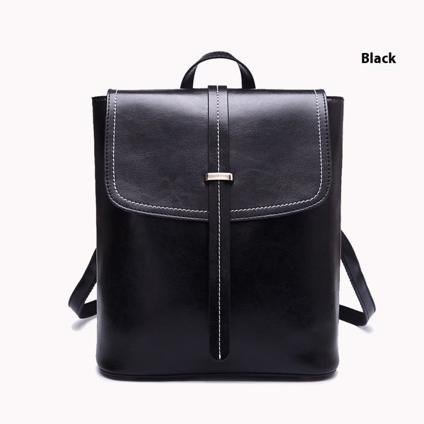 Mochila de Cuero Encerado Convertible - Bolso de Hombro 2 en 1