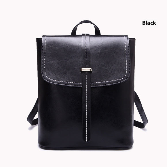 Mochila de Couro Encerado Conversível - Bolsa de Ombro 2 em 1