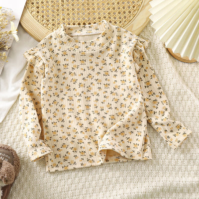 Blusa Infantil Otoño Invierno con Volantes Florales - Image 10