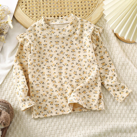 Blusa Infantil Otoño Invierno con Volantes Florales - Image 10