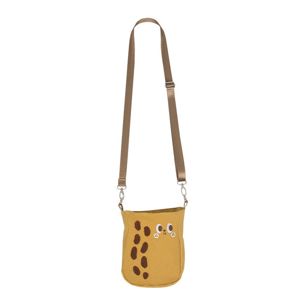 Bolsa Bandolera Pequeña de Lona Cacahuete con Diseño Cartoon - Ajustable para Celular