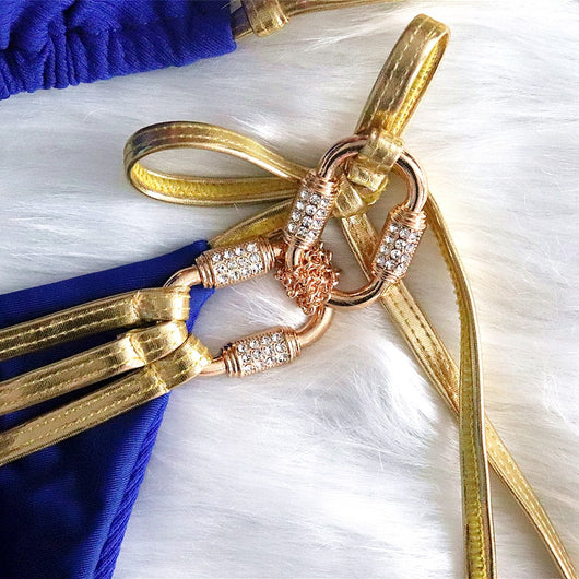Bikini Strapless con Detalles Dorados - Image 11