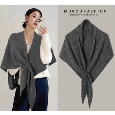 Pañoleta Triangular de Lana Pura para Otoño e Invierno - Image 11