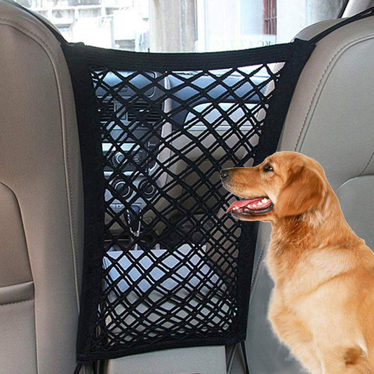 Red Divisoria Elástica para Mascotas - Barrera de Seguridad para Auto y Viajes