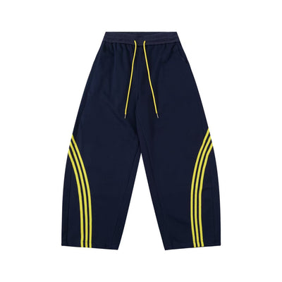 Pantalones de Chándal Cortos Retro a Rayas con Bloques de Color para Mujer - Image 4