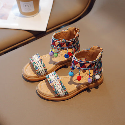 Sandalias de Vacaciones Étnicas y Estilo Internacional para Niñas - Image 3