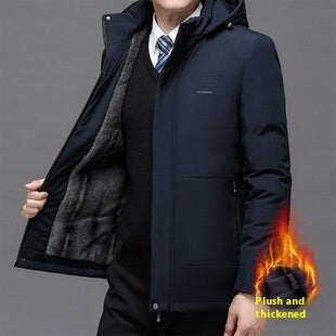 Abrigo de Algodón Grueso Talla Grande para Hombre - Image 15