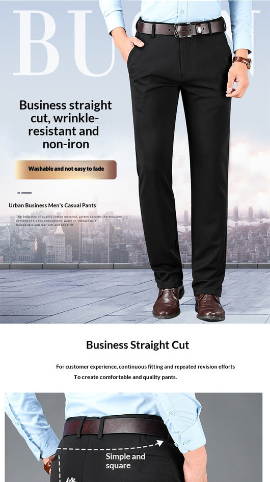 Pantalones Casuales Ejecutivos Stretch Corte Recto para Hombre - Image 12