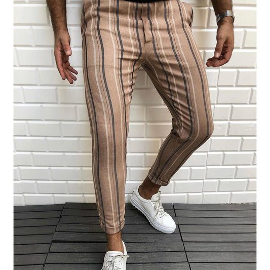 Pantalones Casuales Estampados a Rayas para Hombre - Image 2