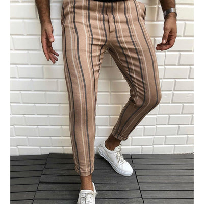 Pantalones Casuales Estampados a Rayas para Hombre - Image 2