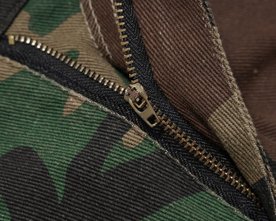 Pantalón de Trabajo Retro Camuflado Cintura Alta Recto Holgado - Image 14