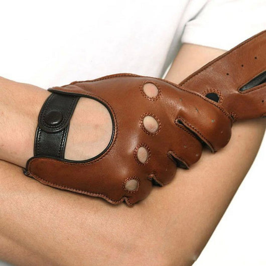 Guantes de Cuero para Conducir con Pantalla Táctil - Image 4