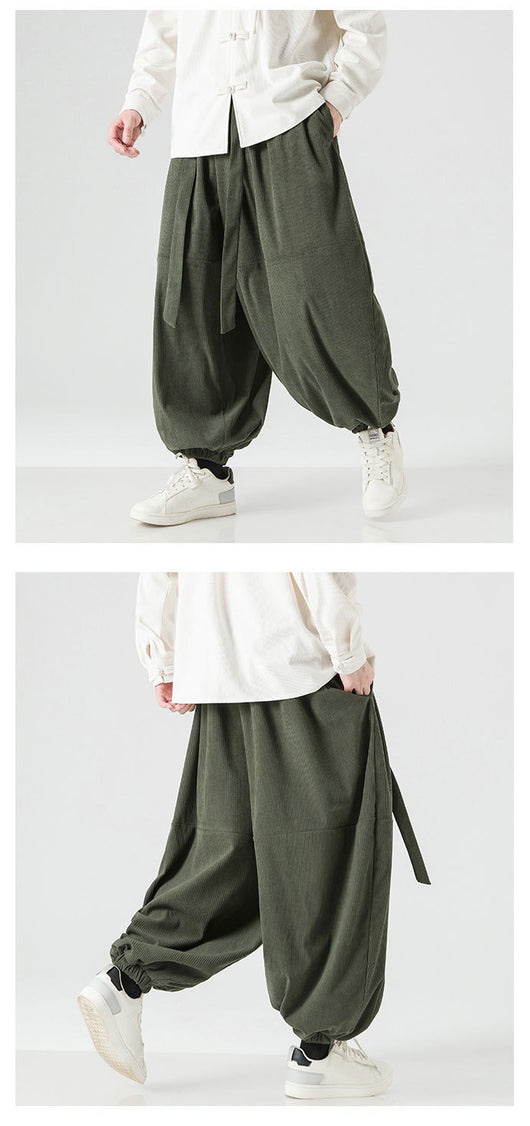 Pantalones Harem Sueltos para Hombre con Puños Elásticos - Image 15