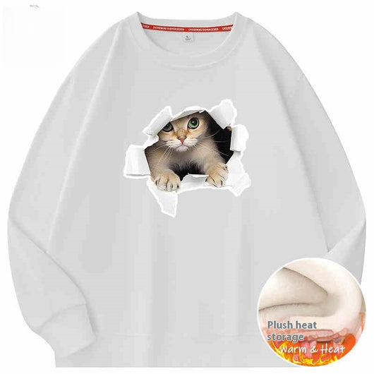 Playera Suelta de Cuello Redondo para Parejas - Algodón 100% Manga Larga - Image 9