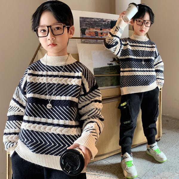 Suéter Occidental Moderno para Niños - Abrigo Invierno Estilo Actual