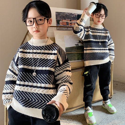 Suéter Occidental Moderno para Niños - Abrigo Invierno Estilo Actual