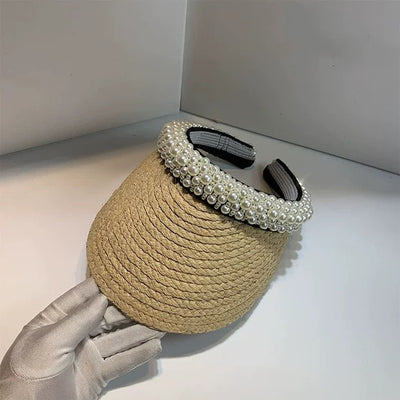 Sombrero de Paja Pearl Sun - Diseño Semiabierto - Image 9