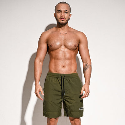 Shorts de Baño Hombre Corte Relajado Largo Cinco Puntos - Image 3