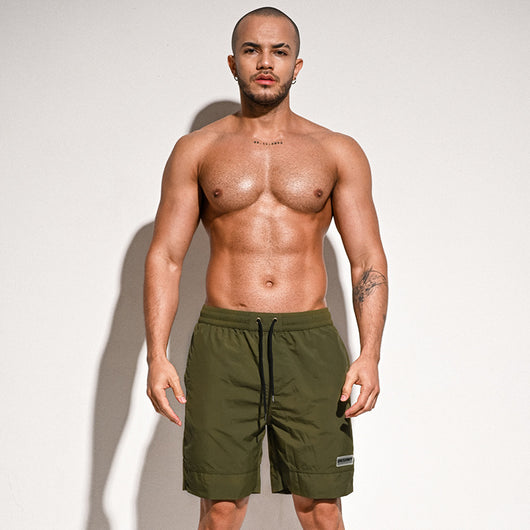 Shorts de Baño Hombre Corte Relajado Largo Cinco Puntos - Image 3