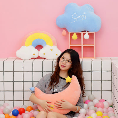 Peluches Nubes Arcoíris y Luna - Juguetes Suaves para Niños - Image 6