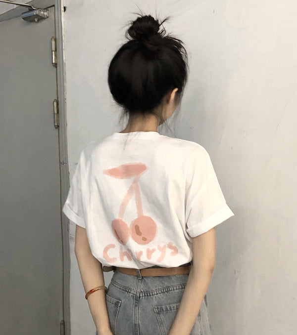 Blusa Vintage Suelta de Manga Corta para Mujer - Image 7