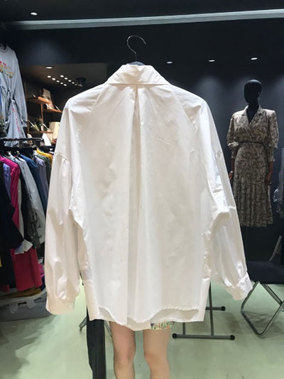 Camisa Suelta de Lino para Mujer con Cuello Solapa - Image 7