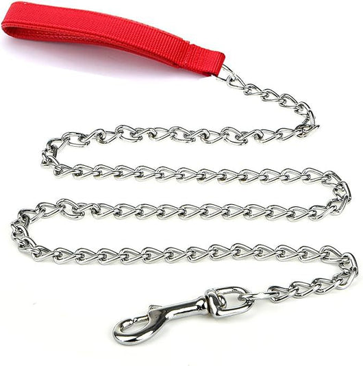 Correa de Cadena Metálica Resistente para Perros Grandes con Mango Acolchado - Image 10
