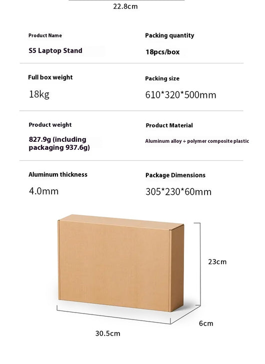 Soporte Ajustable para Laptop en Aluminio - Elevable, Giratorio y Plegable - Image 6
