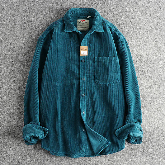 Camisa de Pana 100% Algodón Lavada Manga Larga - Image 28