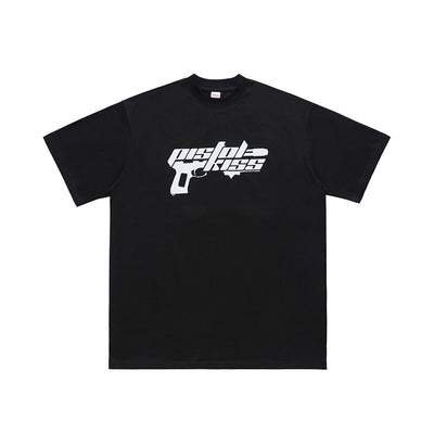 Camiseta Hip Hop Rock Suelta Manga Corta con Diseño Estampado para Hombre - Image 2